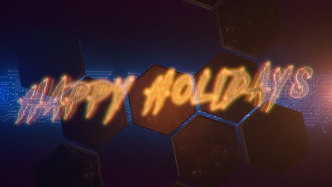 A-futuristic-hexagonal-background-with-neon-text-Happy-Holidays