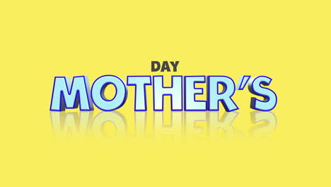 Alles-Gute-Zum-Muttertag-Karte-Gelber-Hintergrund-Mit-Blauem-Alles-Gute-Zum-Muttertag-Text-In-Einer-Einfachen-Schriftart,-Umgeben-Von-Einem-Blauen-Rand