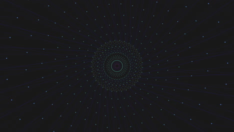 Leuchtend-Blaues-Spiralmuster-Aus-Punkten