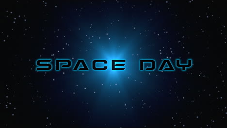 Enigmatic-and-futuristic-illuminated-Space-Day-shimmers-on-dark-blue-background