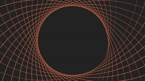 Faszinierende-Schwarze-Und-Orange-Spirale-Auf-Dunklem-Hintergrund