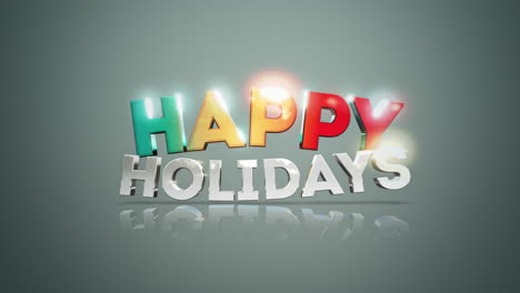 Vibrant-3d-Happy-Holidays-text-in-glowing-colors-on-reflective-dark-background