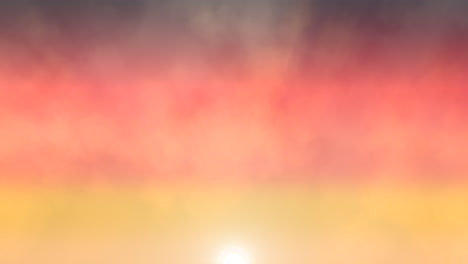Der-Leuchtende-Sonnenuntergang-Malt-Den-Himmel-In-Warmen-Rot-,-Orange--Und-Gelbtönen