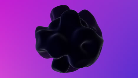 Mysteriöses-Schwarzes-Objekt-Auf-Leuchtend-Violettem-Und-Rosa-Hintergrund