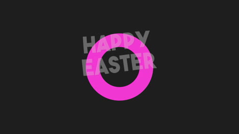Happy-Easter-vibrantly-pink-circle-on-black-background