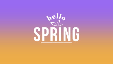 Hallo-Frühling-Minimalistisches-Grafikdesign-Mit-Schwebenden-Wörtern-Auf-Farbverlauf-Hintergrund