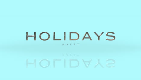 Happy-Holidays-modern-logo-with-stacked-white-letters-on-blue-background