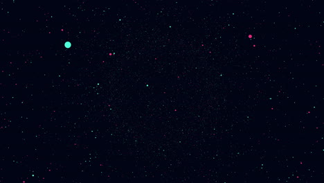 Sternennacht-Ein-Dunkler-Himmel-Funkelt-Mit-Kleinen-Roten,-Gelben-Und-Blauen-Sternen
