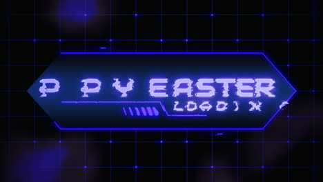 Futuristic-neon-sign-Easter-loading-in-blue-and-purple