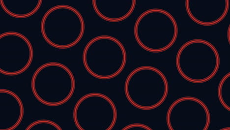 Blue-circle-pattern-on-black-background-with-overlapping-circles