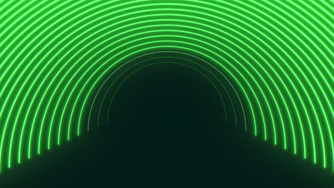 Reflektierender-Tunnel,-Faszinierende-Neongrüne-Linien-Beleuchten-Den-Weg