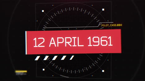 12-De-Abril-De-1961-Con-Círculos-De-Hud-En-Pantalla-Digital