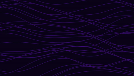 Fließende-Geschwungene-Violette-Linien-Auf-Schwarzem-Hintergrund,-Dynamisches-Und-Stilvolles-Grafikdesign-Element