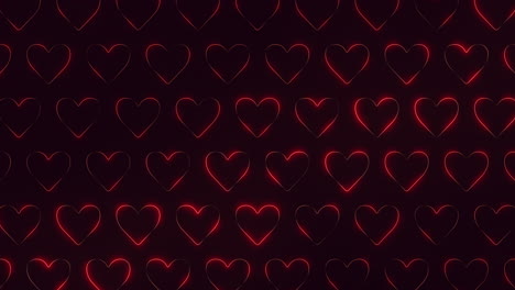 Romantisches-Rotes-Herzmuster-Auf-Schwarzem-Hintergrund,-Ideal-Für-Valentinstagskarten