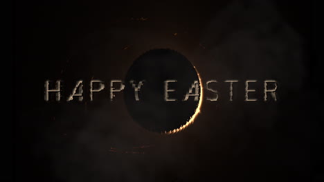 Happy-Easter-text-with-gold-moon-in-galaxy
