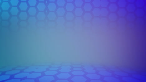 Patrón-De-Cuadrícula-Hexagonal-Abstracto-En-Azul-Y-Morado