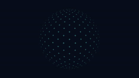 Misteriosa-Esfera-Negra-Y-Verde-Con-Patrón-De-Puntos-Simétricos