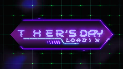 Futuristic-neon-sign-Mother's-Day-loading-in-purple-and-blue-on-black-background