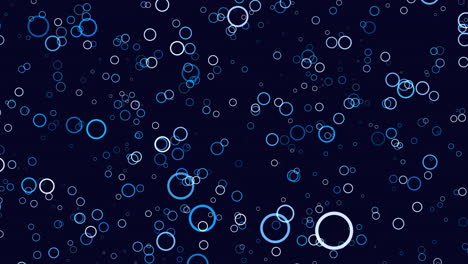 Schwebendes-Blau-weißes-Kreismuster-Auf-Dunklem-Hintergrund