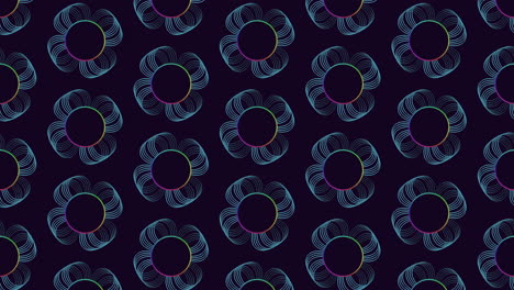 Futuristic-blue-and-purple-circle-pattern-on-black-background