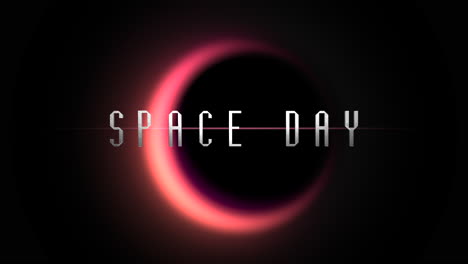 Futuristic-black-and-red-nebula-with-glowing-Space-Day-text