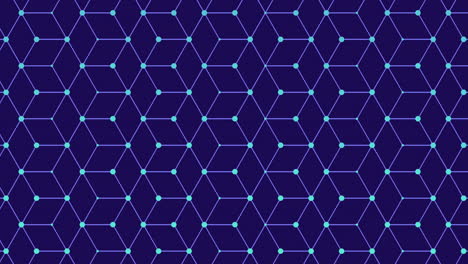 Diseño-Geométrico-Hexagonal-Patrón-De-Triángulo-Azul-Y-Morado