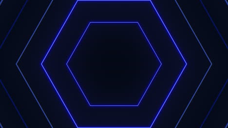 Bezaubernde-Blaue-Lichtsechsecke-Erhellen-Den-Dunklen-Hintergrund