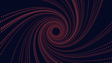 Dots-in-spiraling-motion-form-vortex-on-dark-background