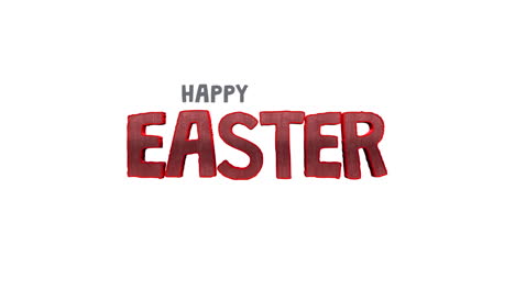 A-festive-red-banner-displays-the-words-Happy-Easter-in-white-letters