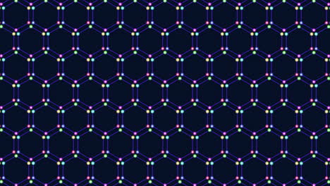 Patrón-De-Cuadrícula-Hexagonal-En-Azules-Y-Morados