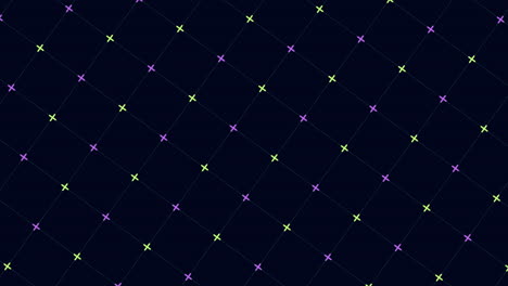 Vibrant-grid-green-and-purple-lines-on-black-background