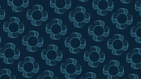 Modern-and-elegant-blue-and-gold-pattern-with-circles-and-lines-on-dark-background