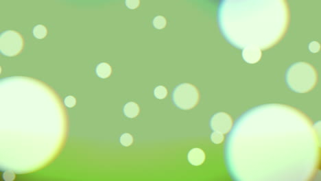 Abstract-green-background-with-floating-white-circles