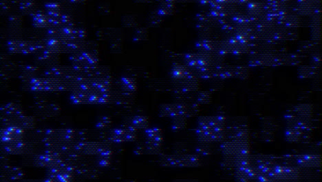 Pixeliges-Blaues-Muster-Auf-Schwarzem-Hintergrund