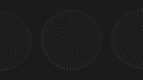 Drei-Spiralförmige-Kreise-Auf-Schwarzem-Hintergrund-Mit-Unterschiedlichen-Punkten