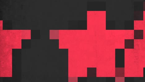 Pixeliges-Rotes-Und-Schwarzes-Gittermuster