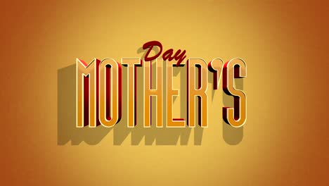 Stylish-Mothers-Day-card-vibrant,-intricate-lettering-on-elegant,-yellow-backdrop