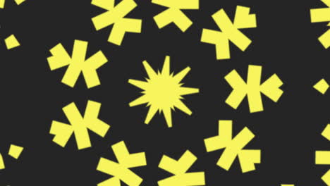 Symmetrisches-Muster-Aus-Schwarzen-Und-Gelben-Kreisen-In-Kreisform