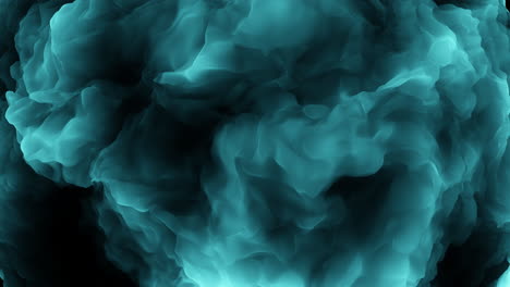 Three-dimensional-blue-and-black-smoke-sphere