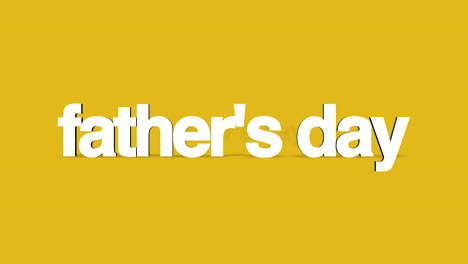 Vatertagsfeier,-Fette-Typografie-Auf-Leuchtend-Gelbem-Hintergrund