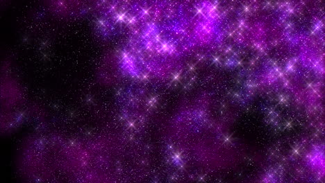 Schimmernde-Sterne-Erhellen-Den-Violetten-Und-Schwarzen-Hintergrund