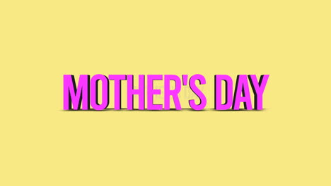 Celebre-El-Día-De-La-Madre-Con-Vibrantes-Letras-Flotantes-Sobre-Fondo-Amarillo