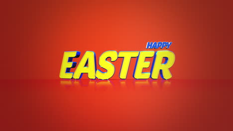 A-vibrant-banner-Happy-Easter-in-yellow-letters-on-orange-background