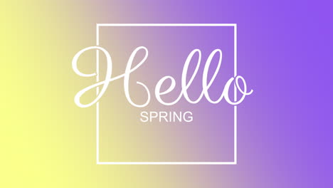 Hola-Primavera-Vibrante-Fondo-Degradado-Amarillo-Y-Morado-Habla-Una-Cálida-Bienvenida