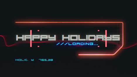 Eye-catching-neon-sign-Happy-Holidays-in-futuristic-font