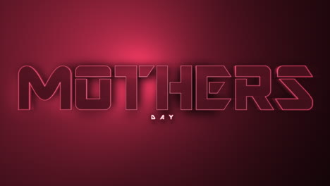 Futuristic-neon-tribute-celebrating-Mothers-Day-in-stylish-red