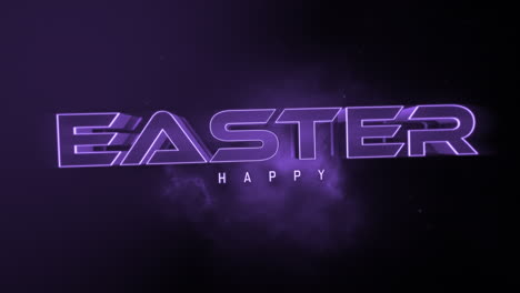 Neon-easter-vibrant-purple-Happy-Easter-text-on-dark-background