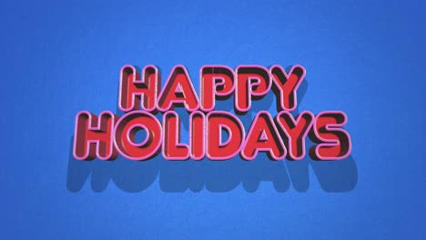 Festive-greeting-Happy-Holidays-in-red-on-blue-background