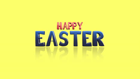 Celebrate-easter-with-a-vibrant-Happy-Easter-reflection-on-yellow-background