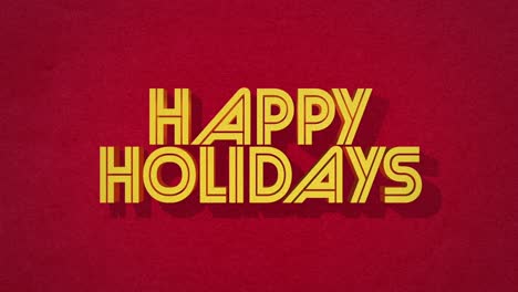 The-festive-cheer-radiant-red-background-with-vibrant-yellow-letters-spelling-Happy-Holiday